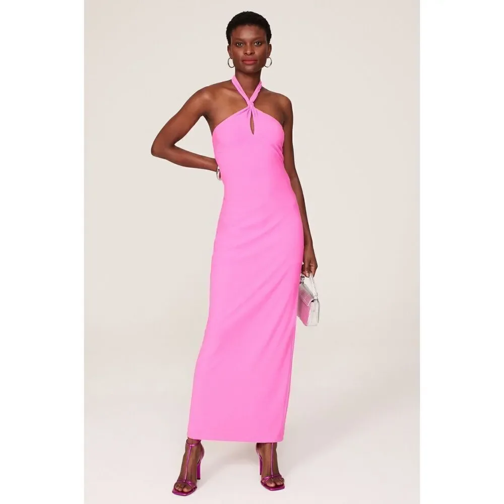 One33 Social Pin Twist Halter Gown 🤍